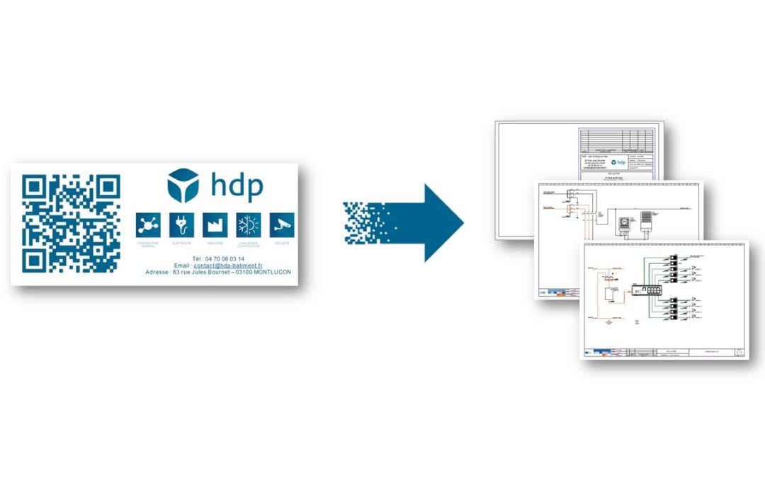 HDP met en place le partage de fichiers dématérialisés via QR Code sur leurs armoires et coffrets électriques.