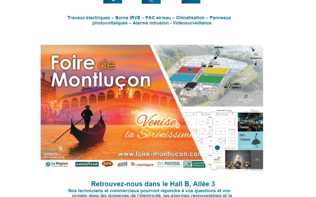 HDP sera à la Foire Exposition de Montluçon du 01 au 09 octobre 2022